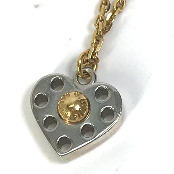 LOUIS VUITTON M67028 heart Pandantif Spiky Valentine Accessories chain Necklace - Picture 1 of 10